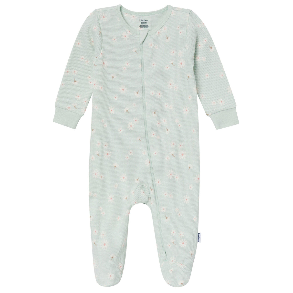 2-Pack Baby Girls Mint Daisies Sleep 'N Play sleepwear Gerber® 