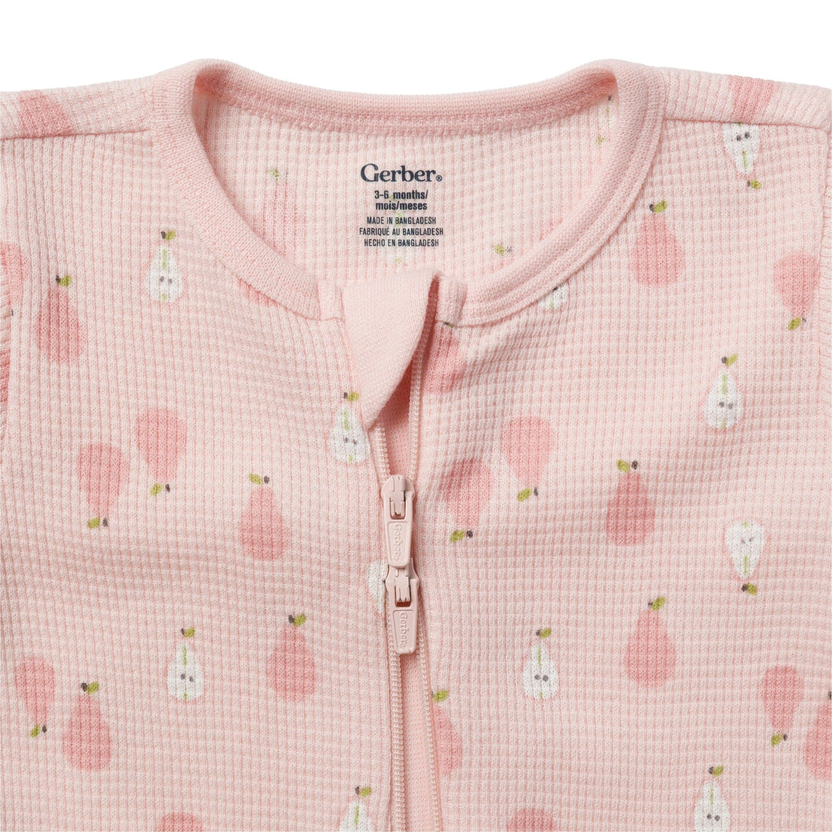2-Pack Baby Girls Pink Pears Sleep 'N Play sleepwear Gerber® 