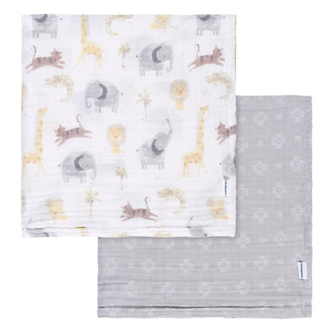 2-Pack Baby Neutral Animal Geo Muslin Blankets – Gerber Childrenswear