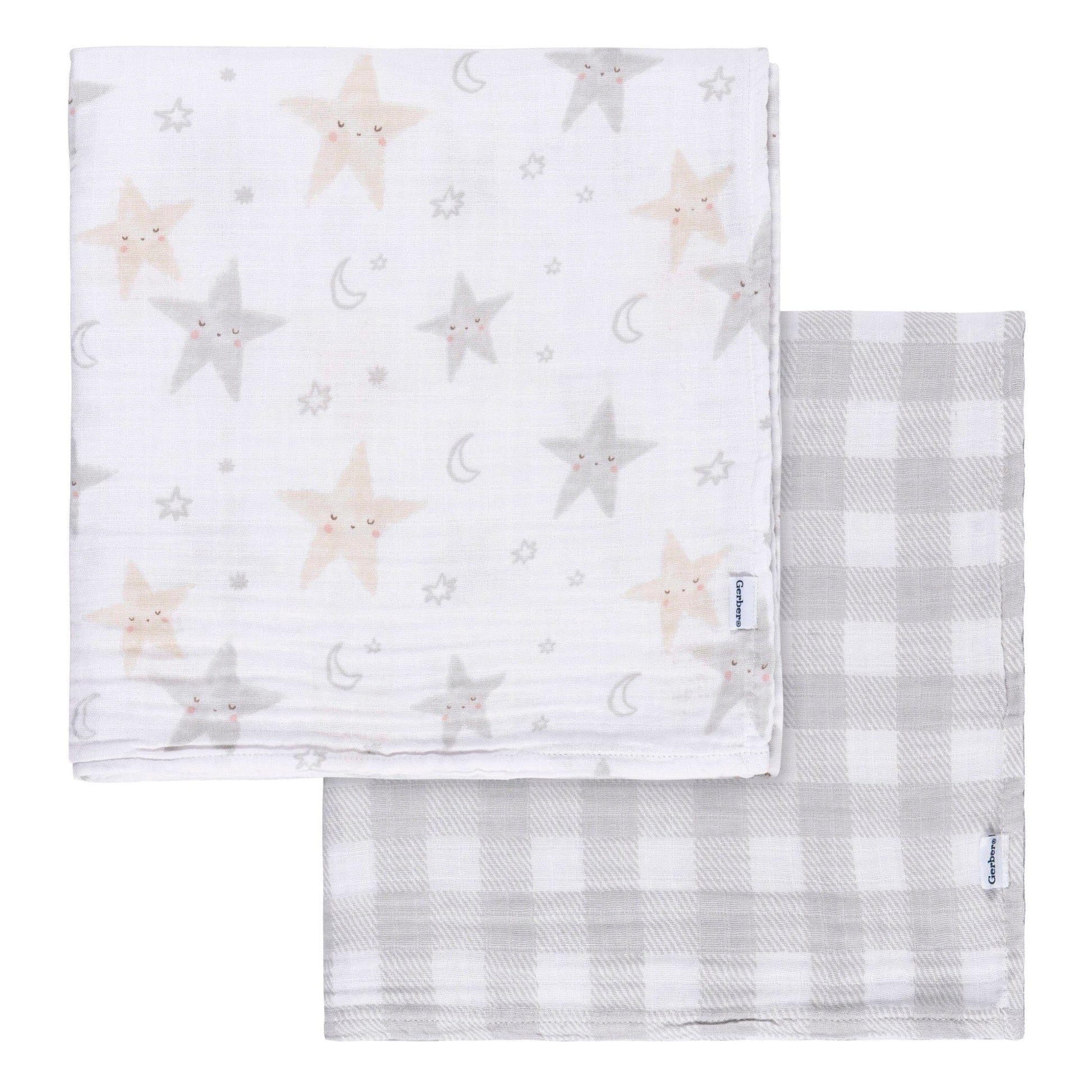 2-Pack Baby Neutral Celestial Muslin Blanket