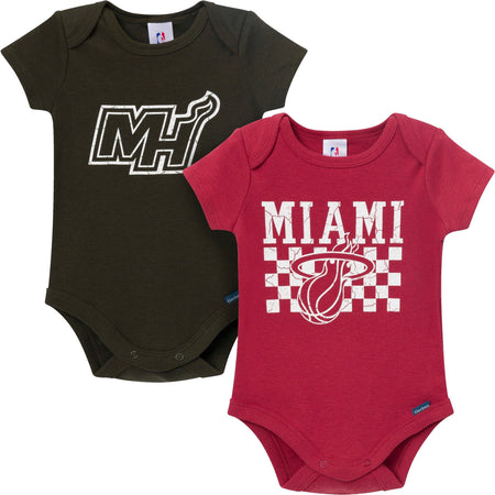 2-Pack Baby Neutral Miami Heat Bodysuits