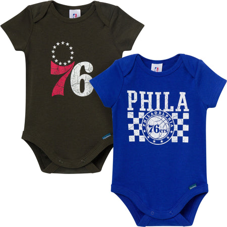 2-Pack Baby Neutral Philadelphia 76ers Bodysuits