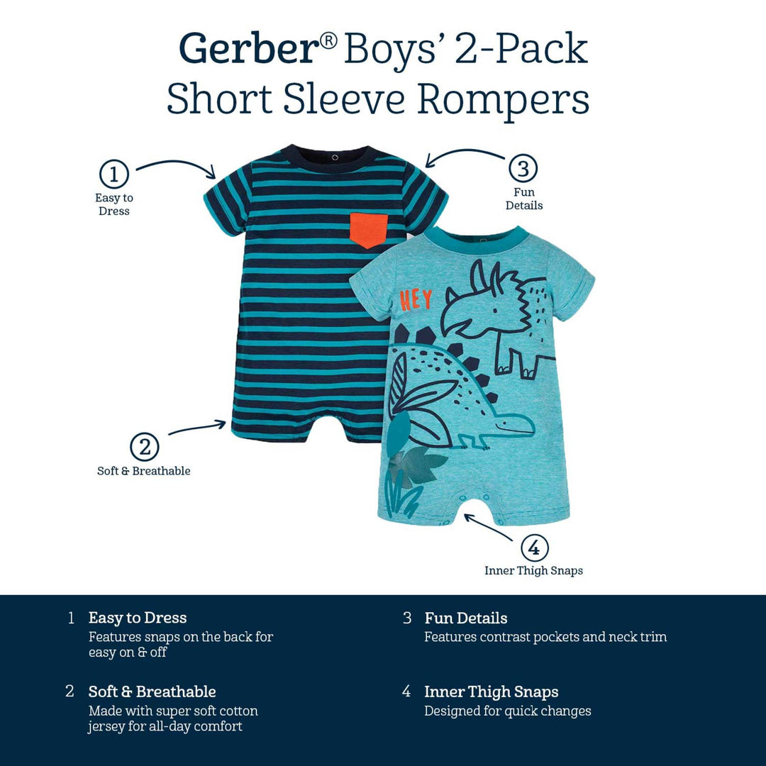 Carter's baby-boys 2-pack One-piece Romper