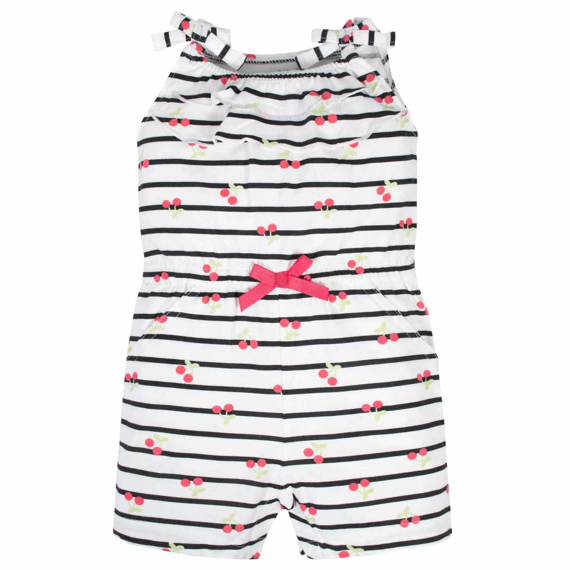 2-Pack Baby Girls Cherry Rompers