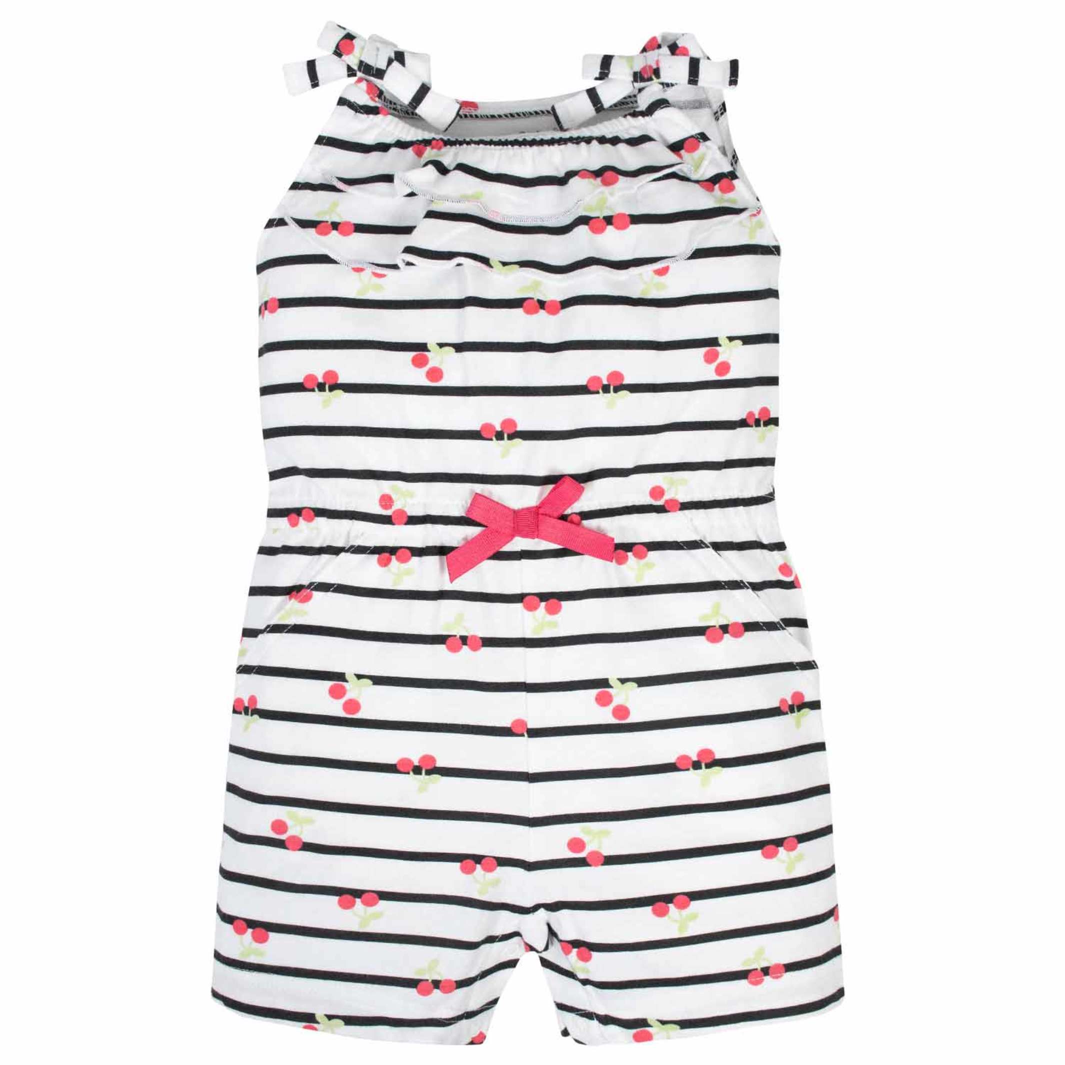 2-Pack Baby Girls Cherry Rompers