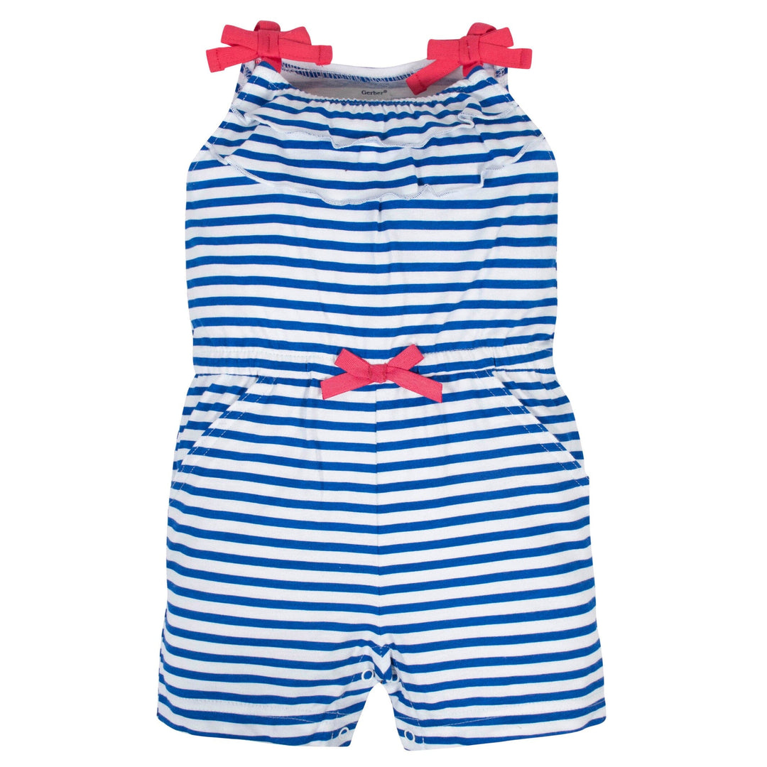 2-Pack Baby Girls Crab Rompers