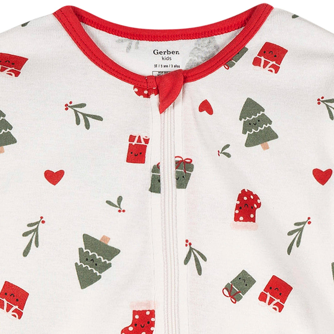 2-Pack Infant & Toddler Girls Ivory Gifts Snug Fitting Footless Pajamas Sleepwear Gerber® 