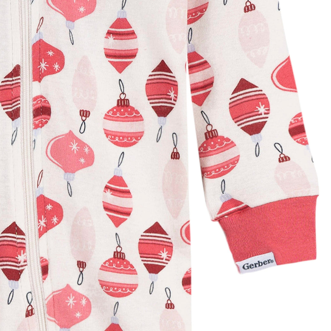2-Pack Infant & Toddler Girls Ornaments Snug Fitting Footless Pajamas Sleepwear Gerber® 