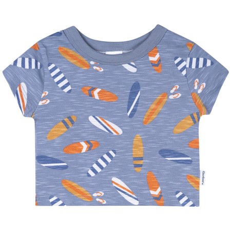 2-Piece Baby & Toddler Boys Surfboard T-Shirt and Shorts Set