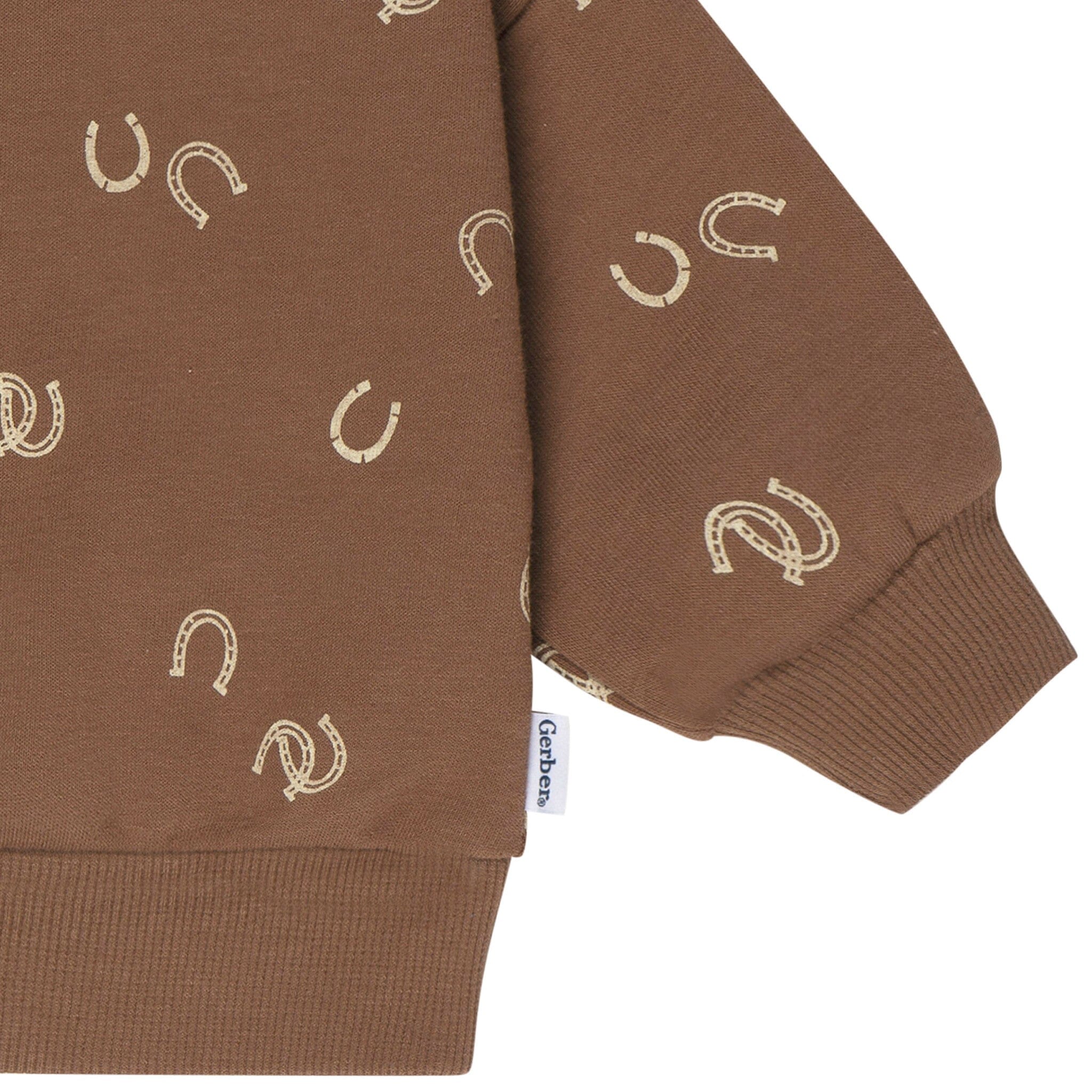 2-Piece Baby & Toddler Boys Brown Horseshoe Fleece Outfit Set outfits Gerber® 