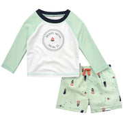2-Piece Baby & Toddler Boys Sailboat Rashguard Set