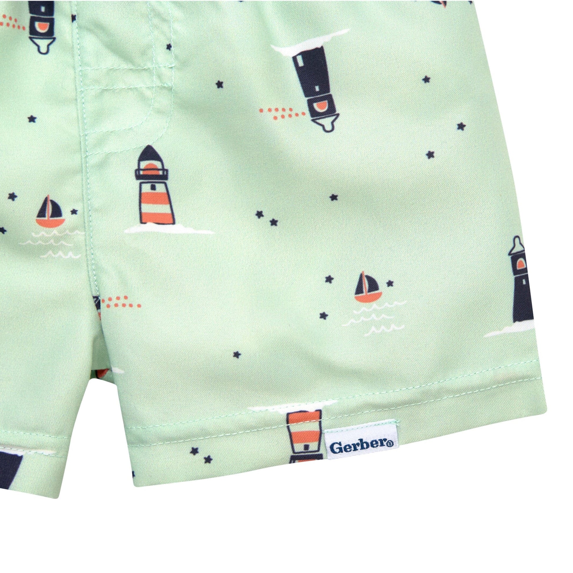 2-Piece Baby & Toddler Boys Sailboat Rashguard Set
