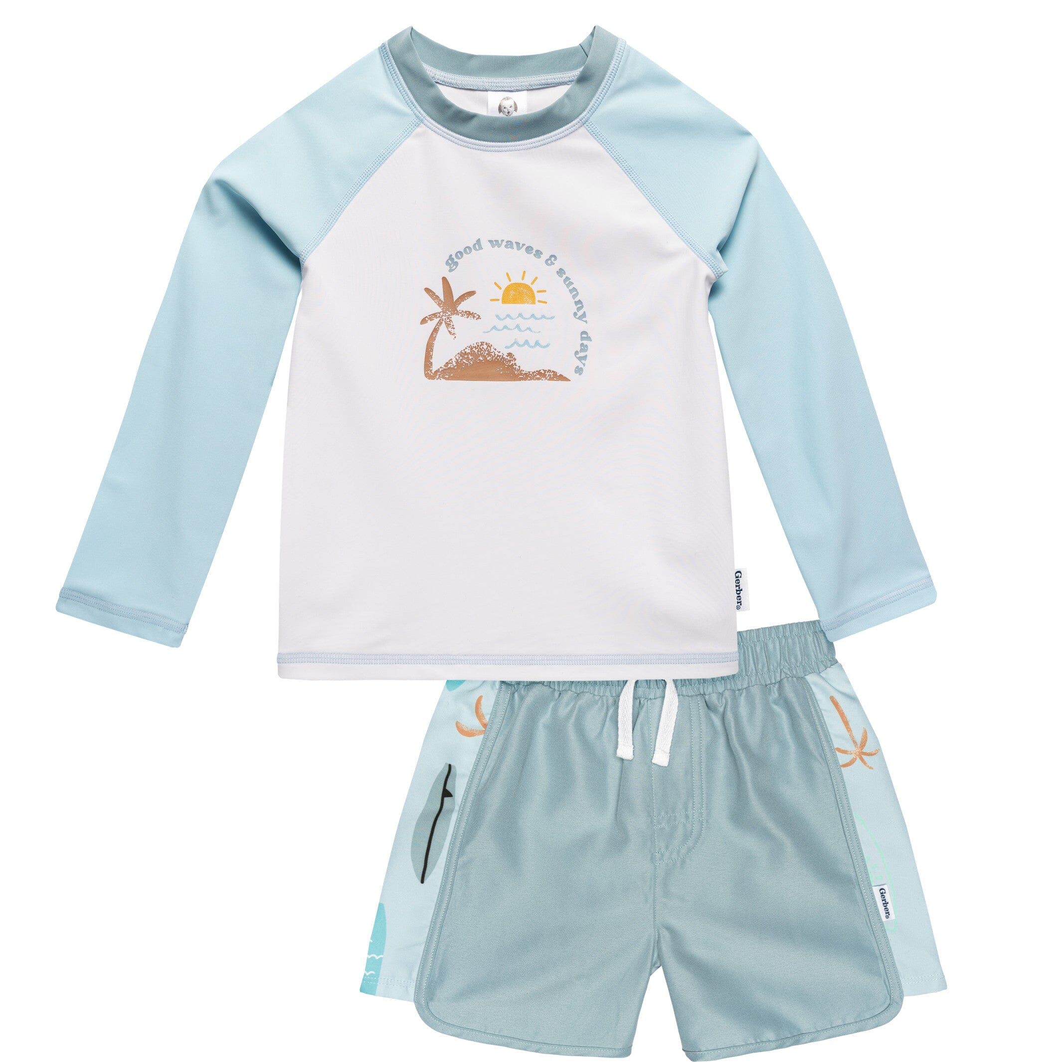 2-Piece Baby & Toddler Boys Surf Rashguard Set
