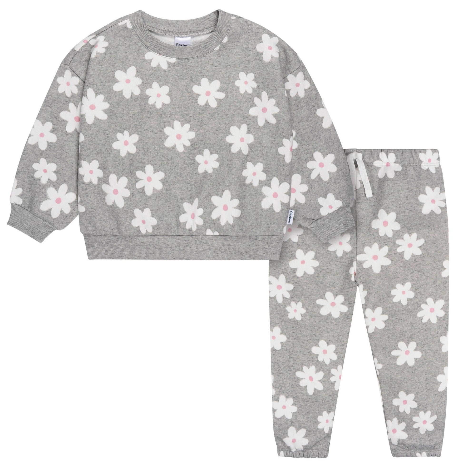 2-Piece Baby & Toddler Girls Big Daisies Fleece Outfit Set Outfits & Sets Gerber® 
