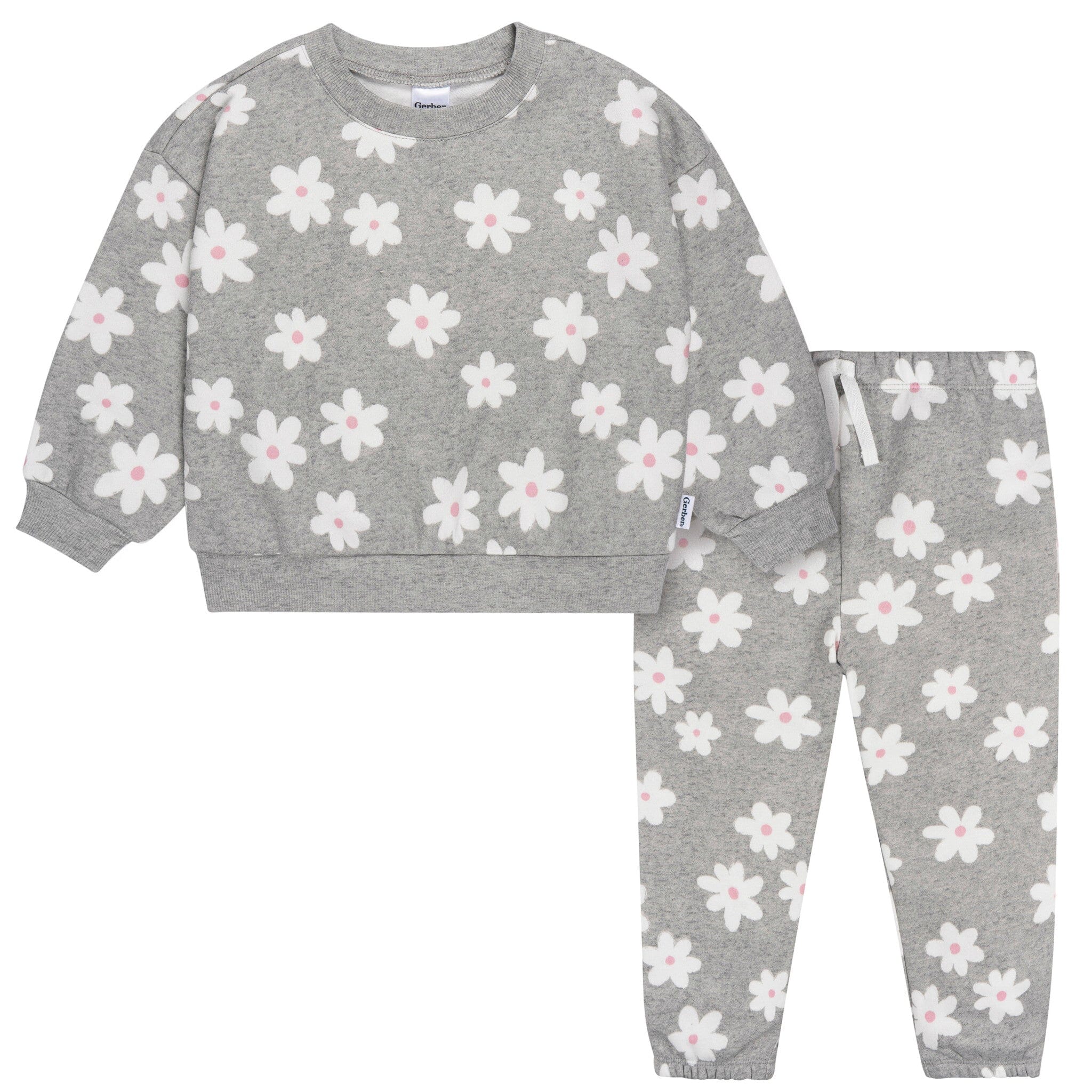 2-Piece Baby & Toddler Girls Big Daisies Fleece Outfit Set Outfits & Sets Gerber® 