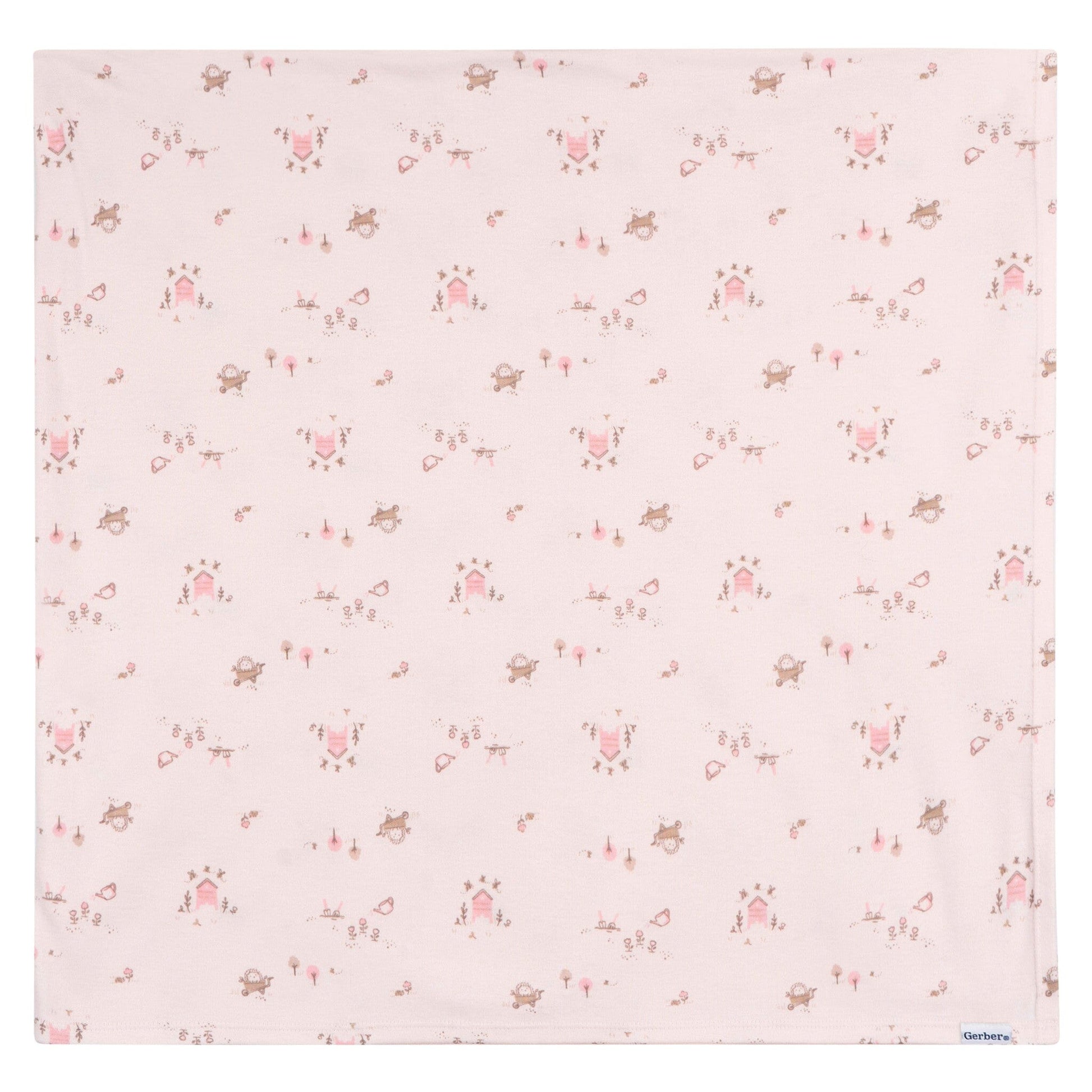 2-Piece Baby Girls Garden Swaddle and Headband Set Blankets Gerber® 