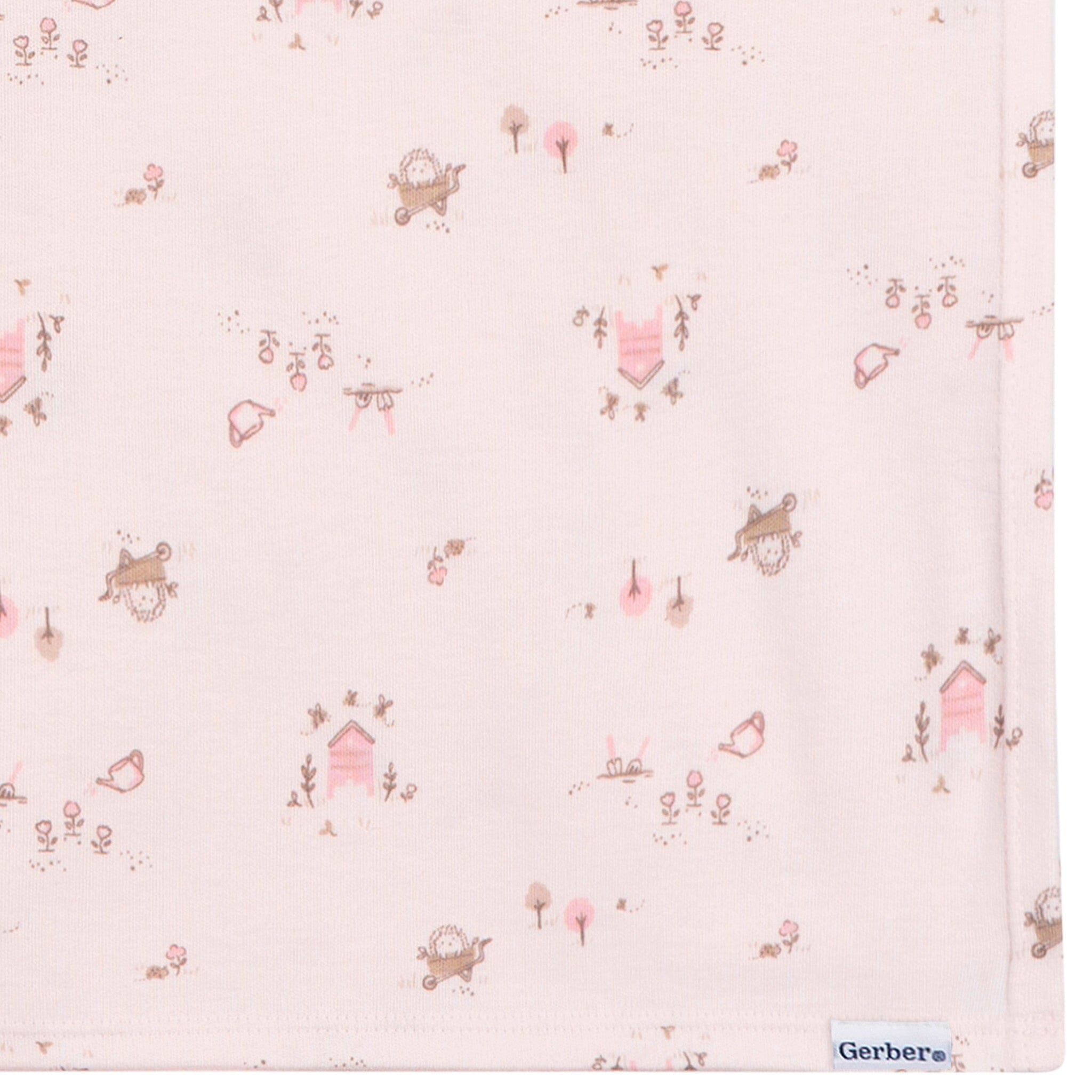 2-Piece Baby Girls Garden Swaddle and Headband Set Blankets Gerber® 