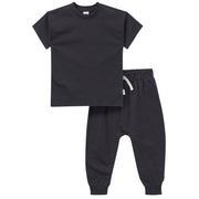 2-Piece Infant & Toddler Neutral Asphalt T-Shirt & Jogger Pants Outfit Outfits & Sets Gerber® 