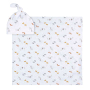 2-Piece Baby Neutral Safari Swaddle and Cap Set Blankets Gerber® 