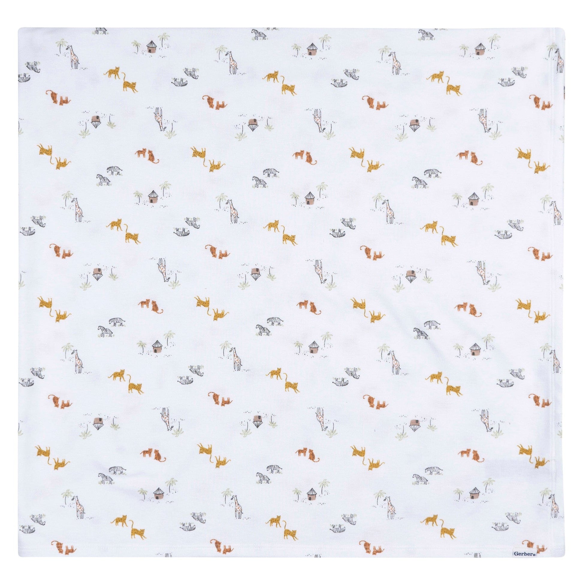 2-Piece Baby Neutral Safari Swaddle and Cap Set Blankets Gerber® 