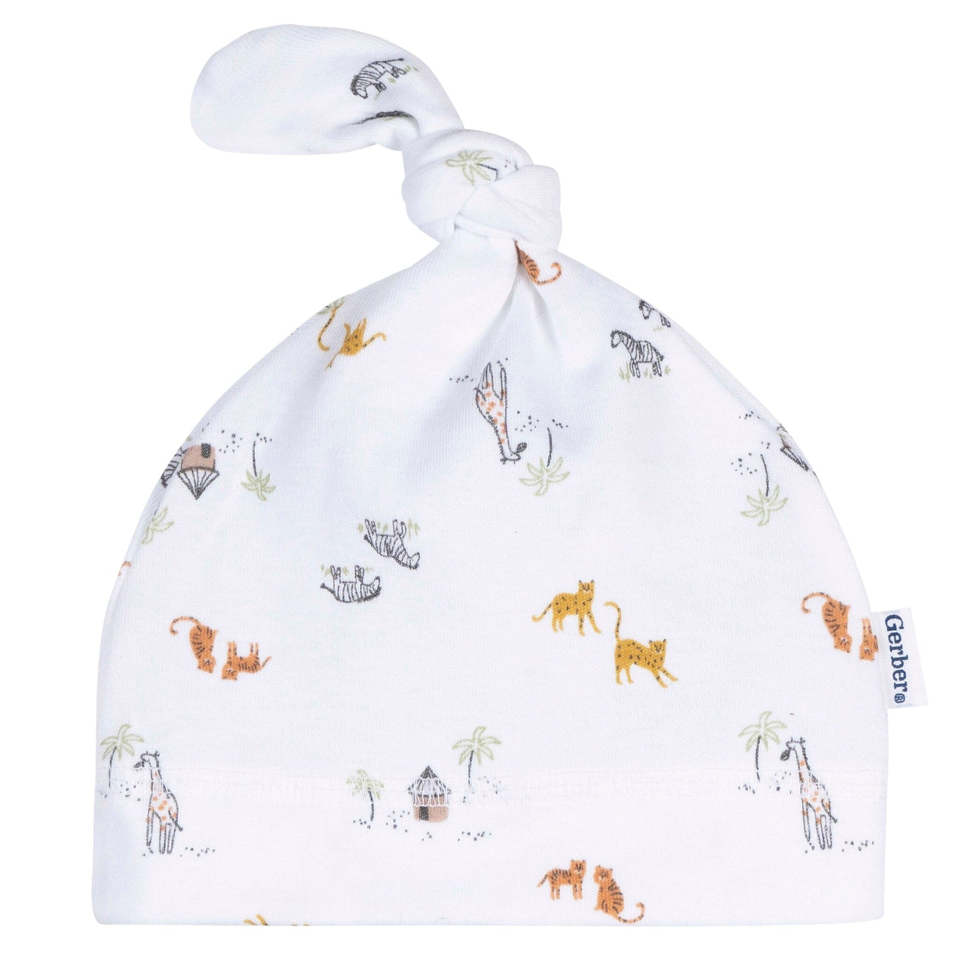 2-Piece Baby Neutral Safari Swaddle and Cap Set Blankets Gerber® 