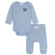 2-Piece Baby Boys Blue Bodysuit and Pant Set outfits Gerber® 
