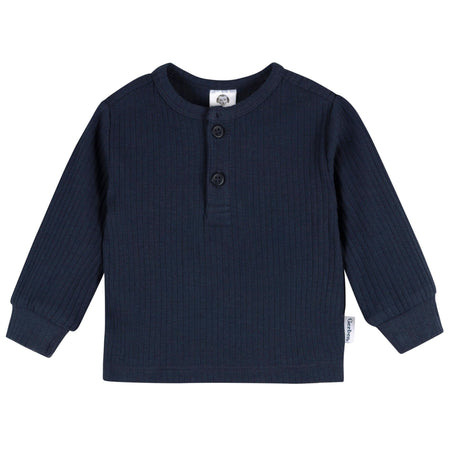 2-Piece Baby Boys Navy Top and Active Pant Set