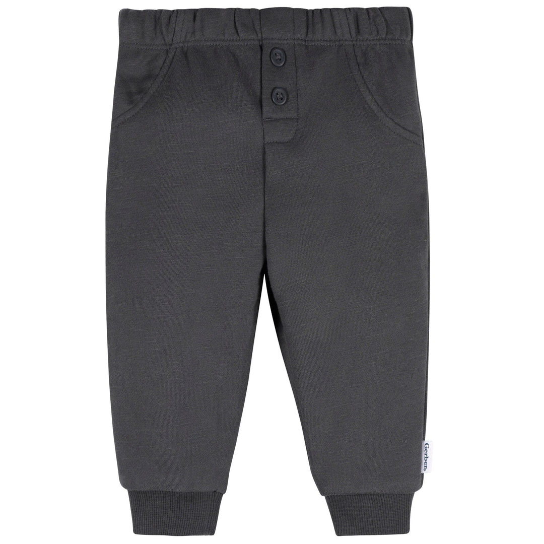 2-Piece Baby Boys Gray Arcon Top & Joggers Outfits & Sets Gerber® 