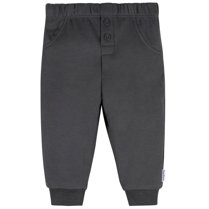2-Piece Baby Boys Gray Arcon Top & Joggers Outfits & Sets Gerber® 