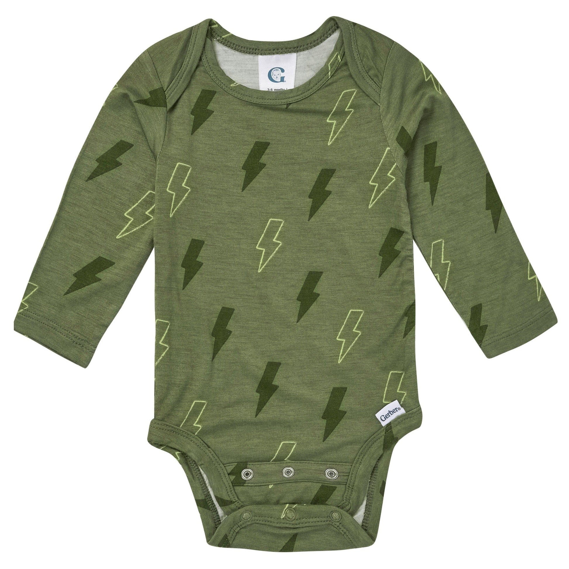 2-Piece Baby Boys Green Bolts Onesie® Pant Set Outfits & Sets Gerber® 