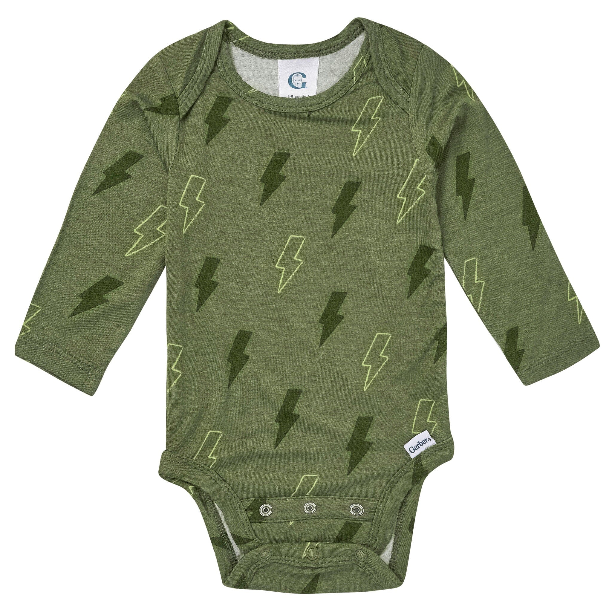2-Piece Baby Boys Green Bolts Onesie® Pant Set Outfits & Sets Gerber® 