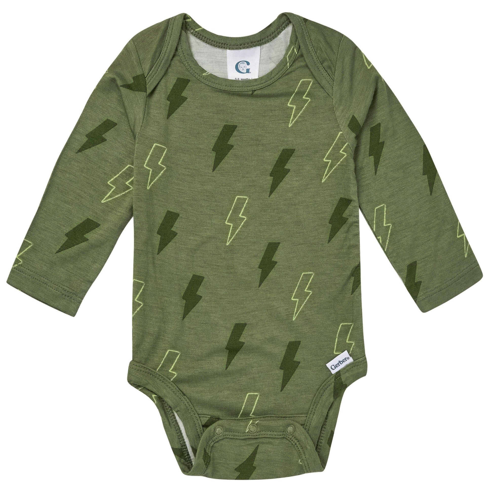 2-Piece Baby Boys Green Bolts Onesie® Pant Set Outfits & Sets Gerber® 