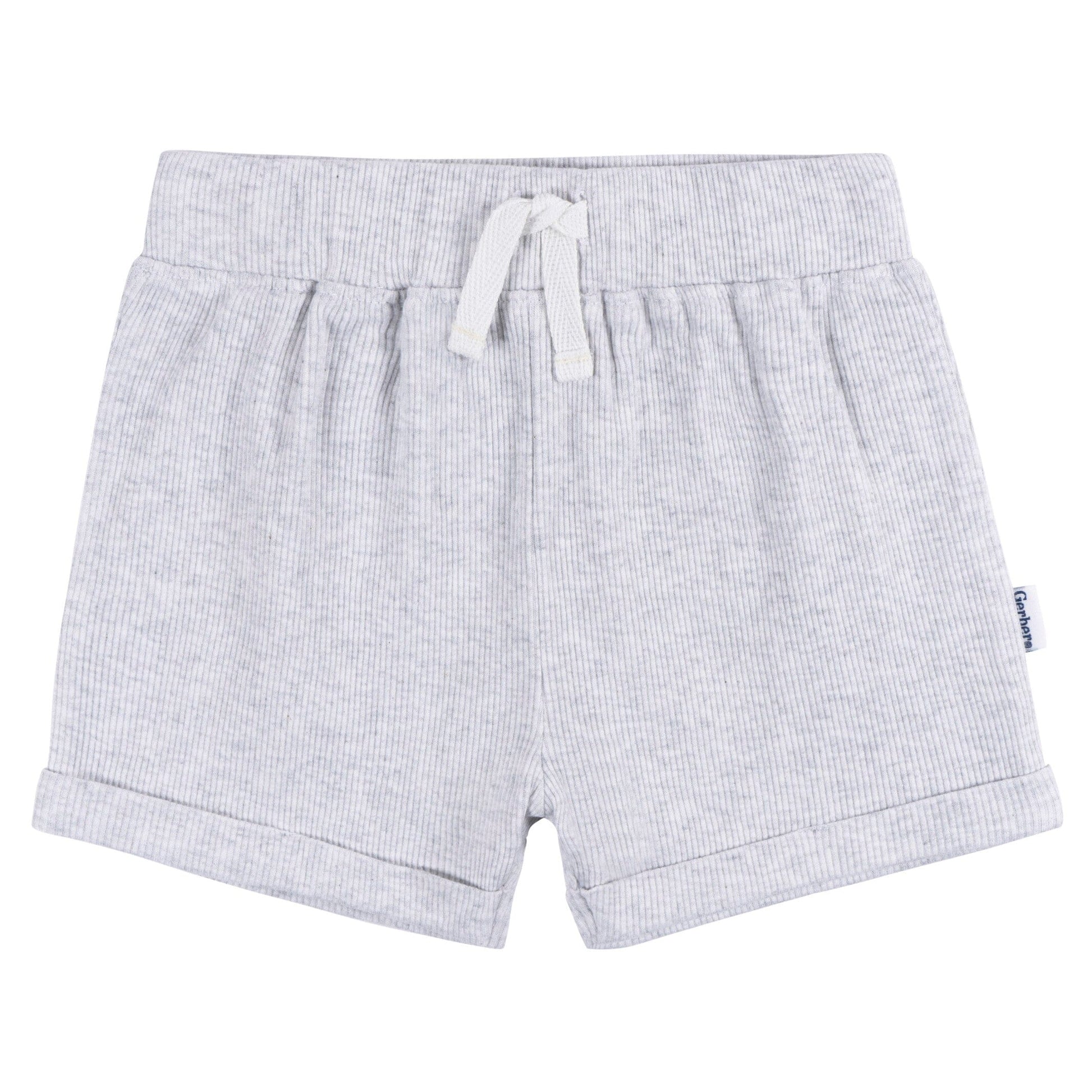 2-Piece Baby Boys Grey Heather Bodysuit and Shorts