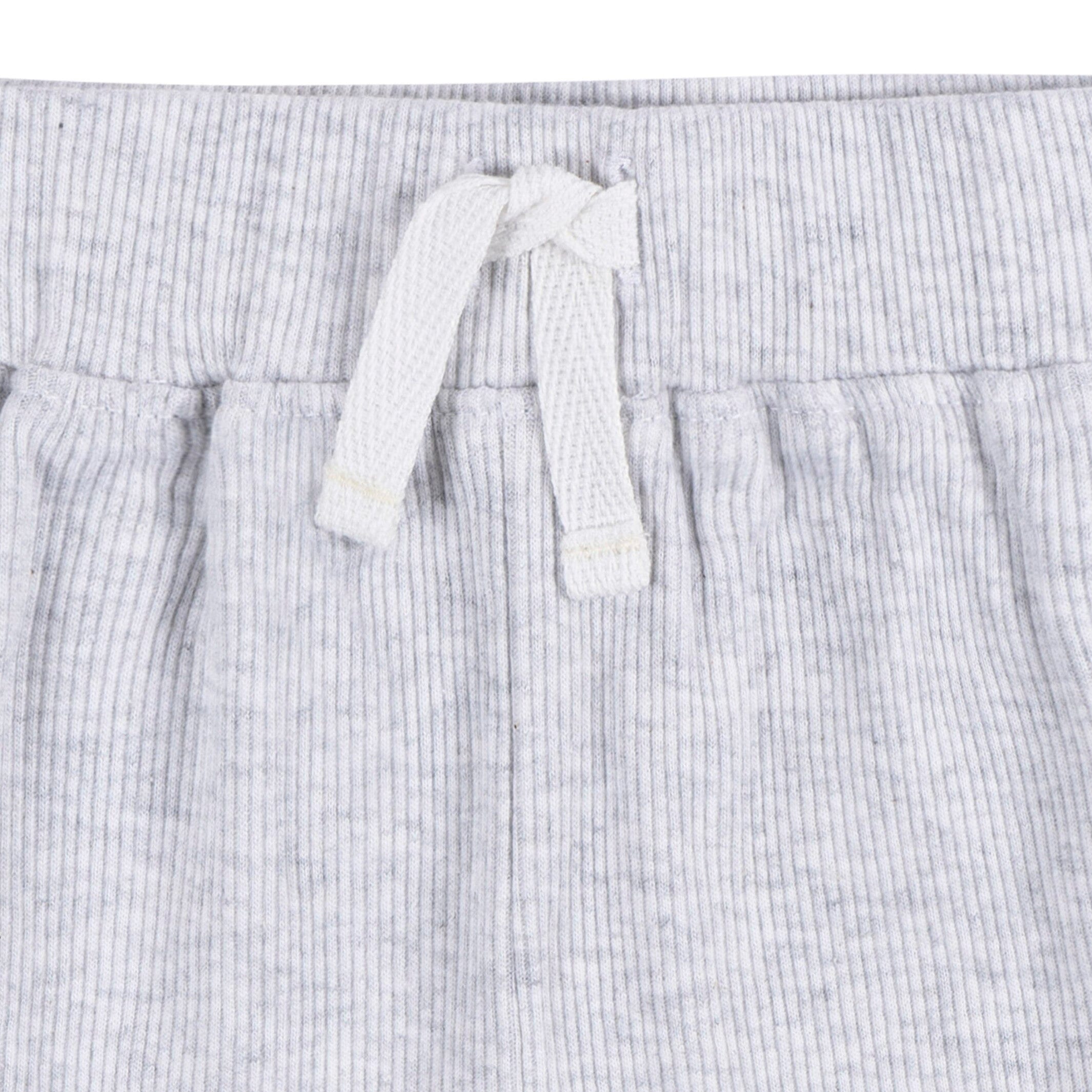 2-Piece Baby Boys Grey Heather Bodysuit and Shorts