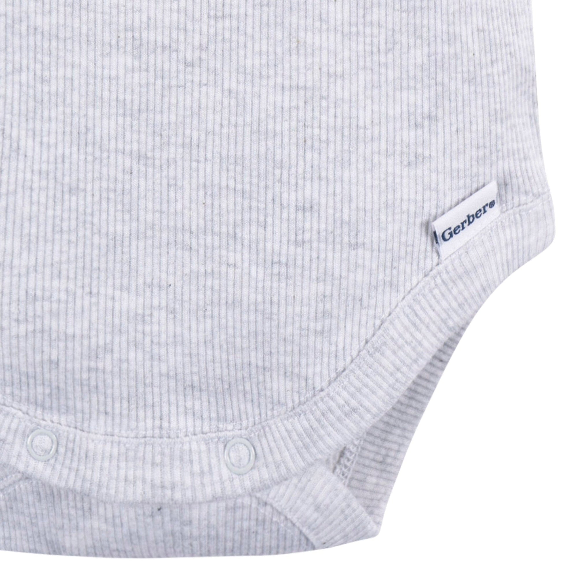 2-Piece Baby Boys Grey Heather Bodysuit and Shorts