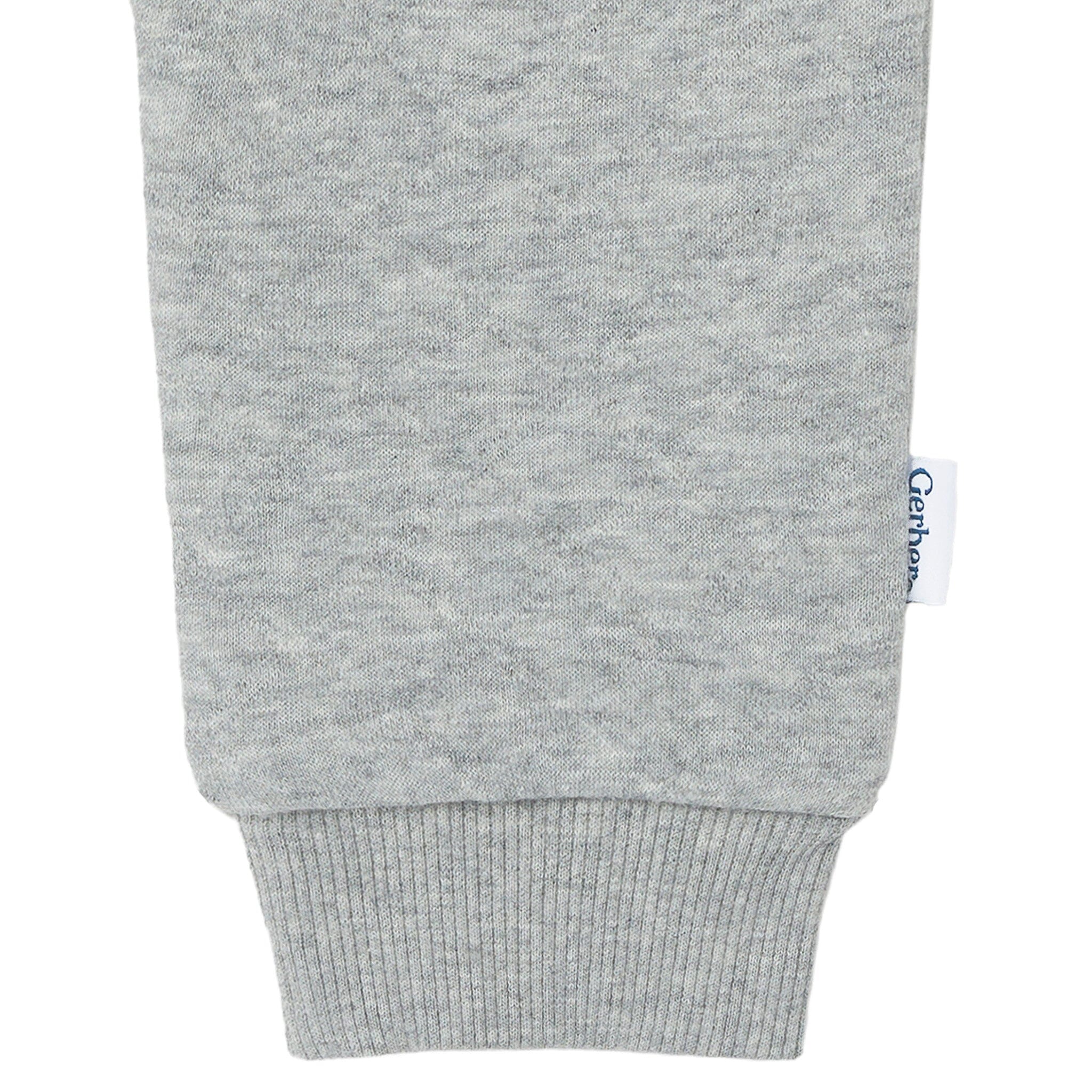 2-Piece Baby Boys Grey Quilted Top & Jogger Set