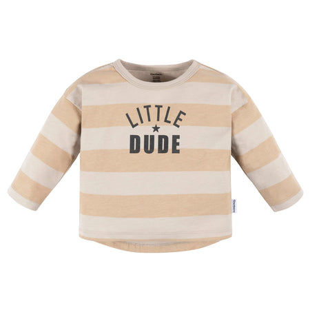2-Piece Baby Boys Little Dude Top & Joggers Set