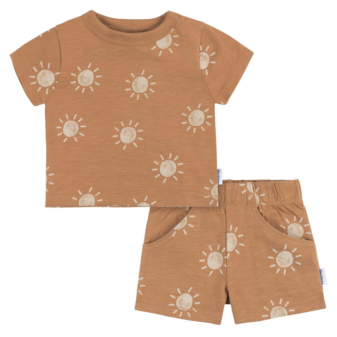 2-Piece Baby and Toddler Boys Suns T-Shirt and Shorts Set – Gerber