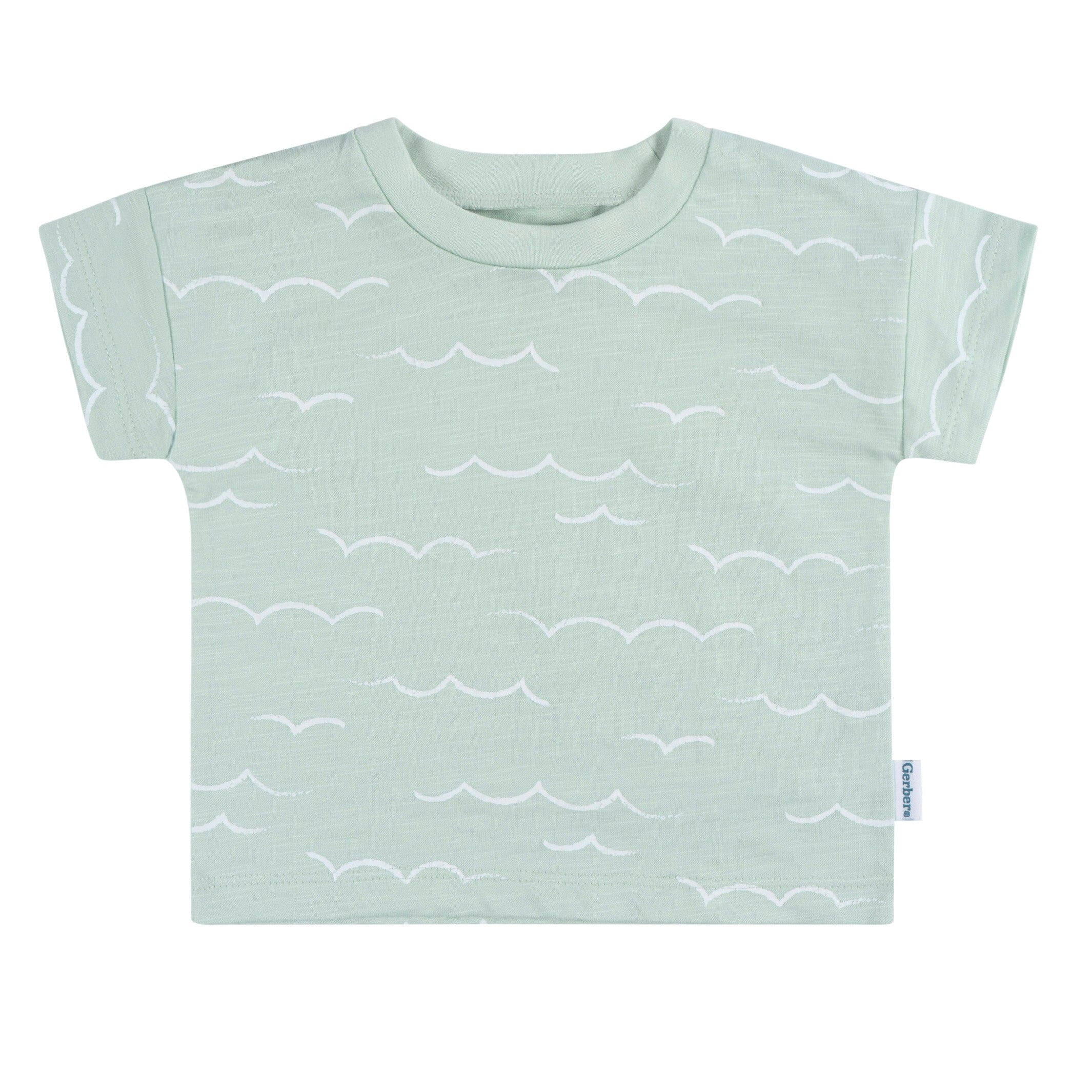 2-Piece Baby Boys Waves T-Shirt and Shorts Set