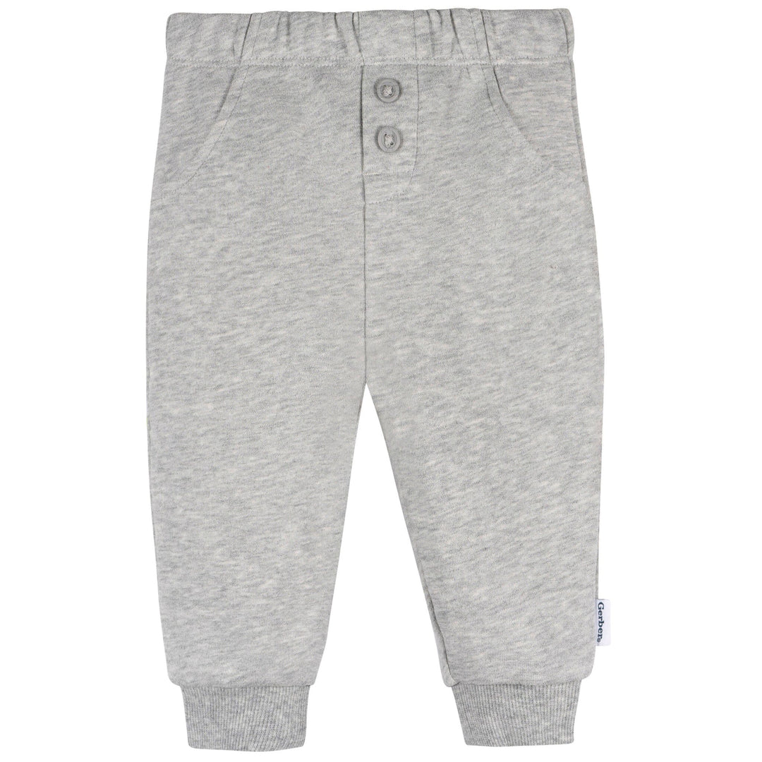 2-Piece Baby Boys White Top & Joggers Outfits & Sets Gerber® 