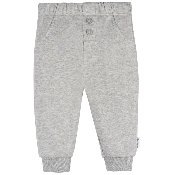 2-Piece Baby Boys White Top & Joggers Outfits & Sets Gerber® 