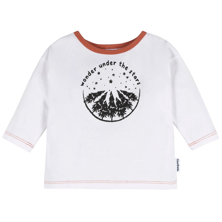 2-Piece Baby Boys White Top & Joggers Outfits & Sets Gerber® 