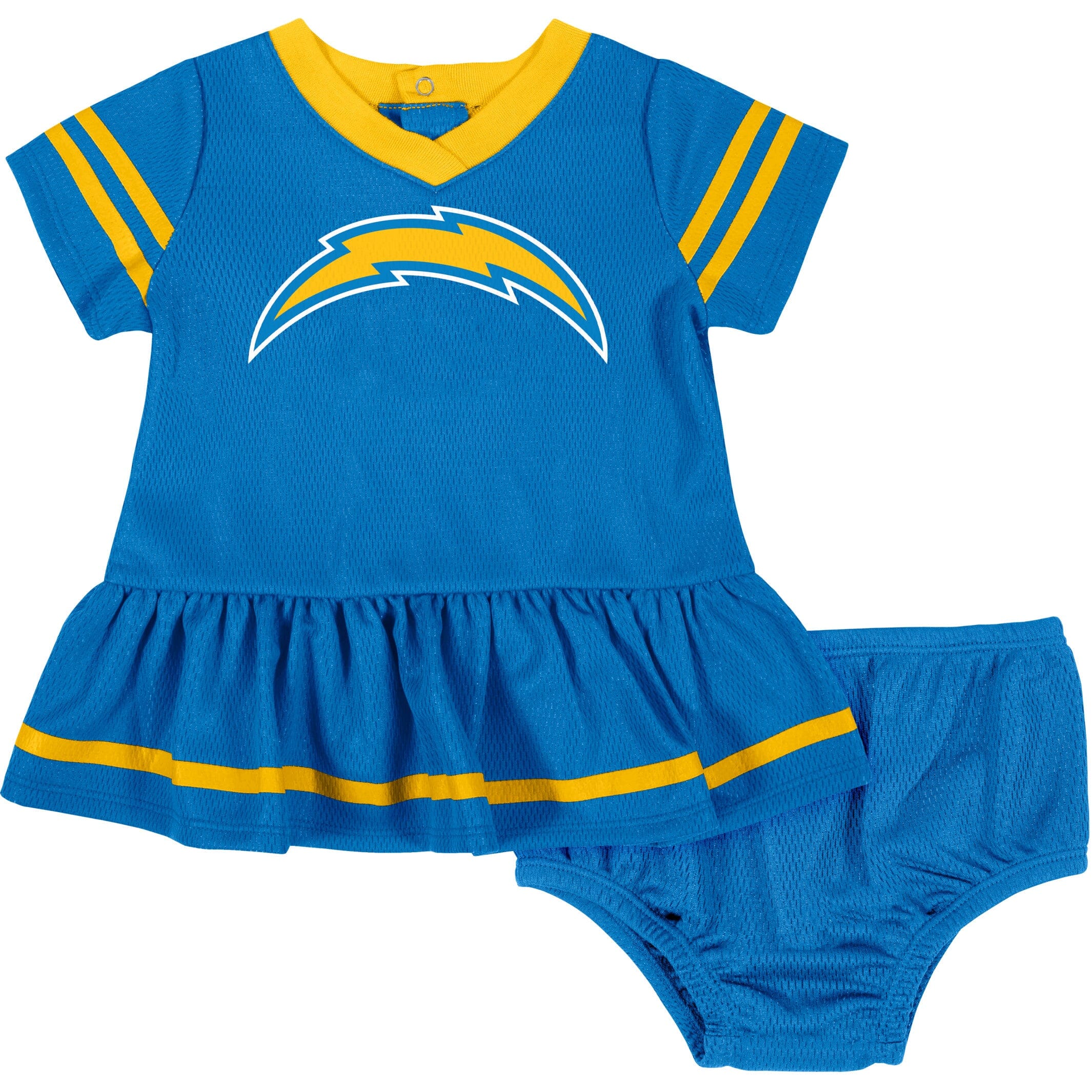 2-Piece Baby Girls Los Angeles Chargers Dress & Diaper Cover Set 2-Piece Baby Girls Los Angeles Chargers Dress & Diaper Cover Set