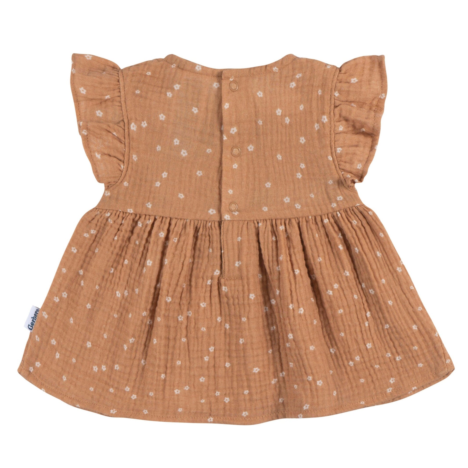 2-Piece Baby Girls Ditsy Floral Dress and Diaper Cover