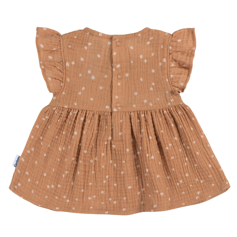 2 Piece Girls Flower Dress & Diaper Cover main image 0