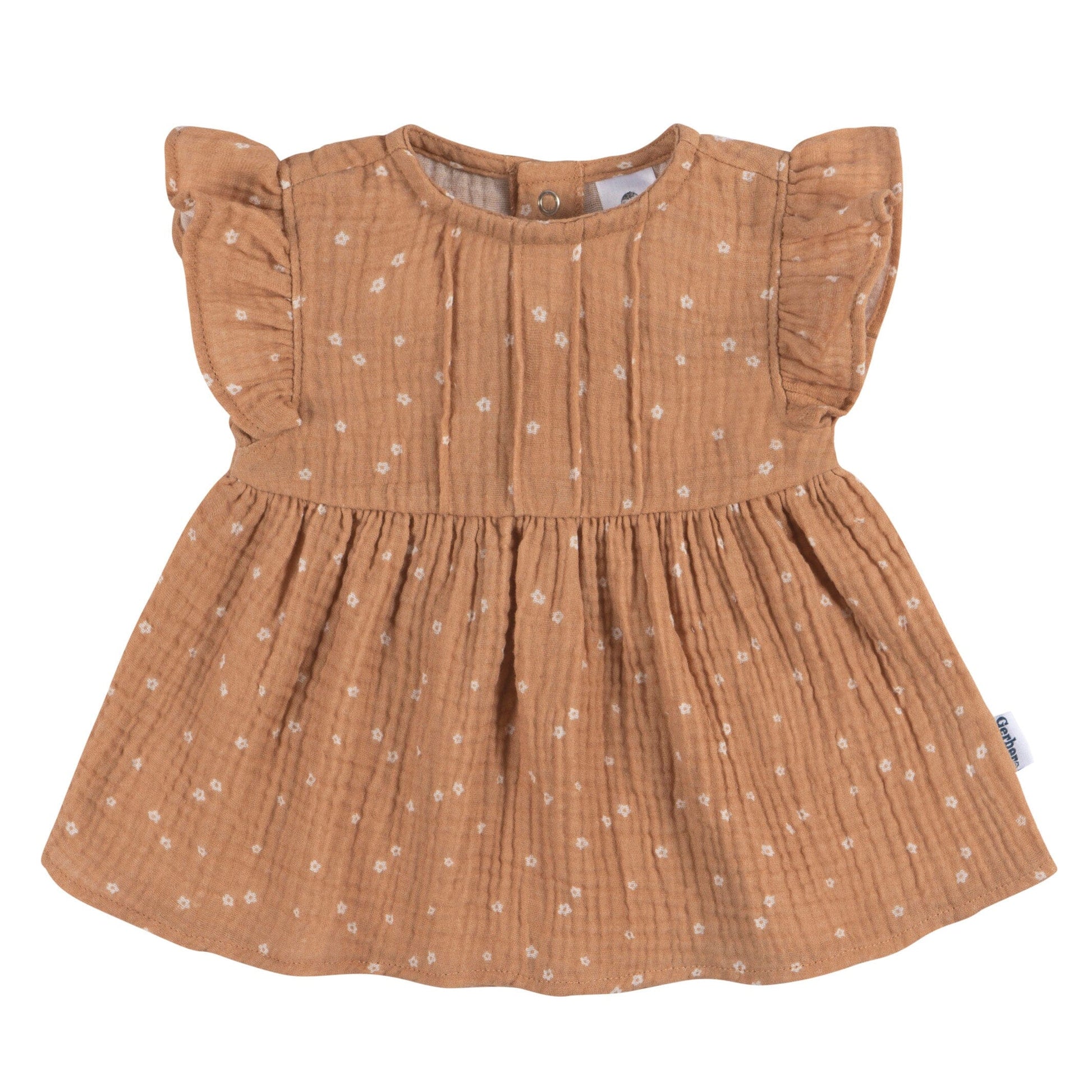 2-Piece Baby Girls Ditsy Floral Dress and Diaper Cover