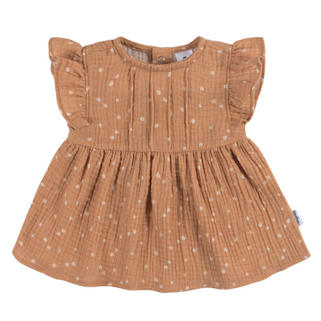 2-Piece Baby Girls Ditsy Floral Tunic and Diaper Cover Set