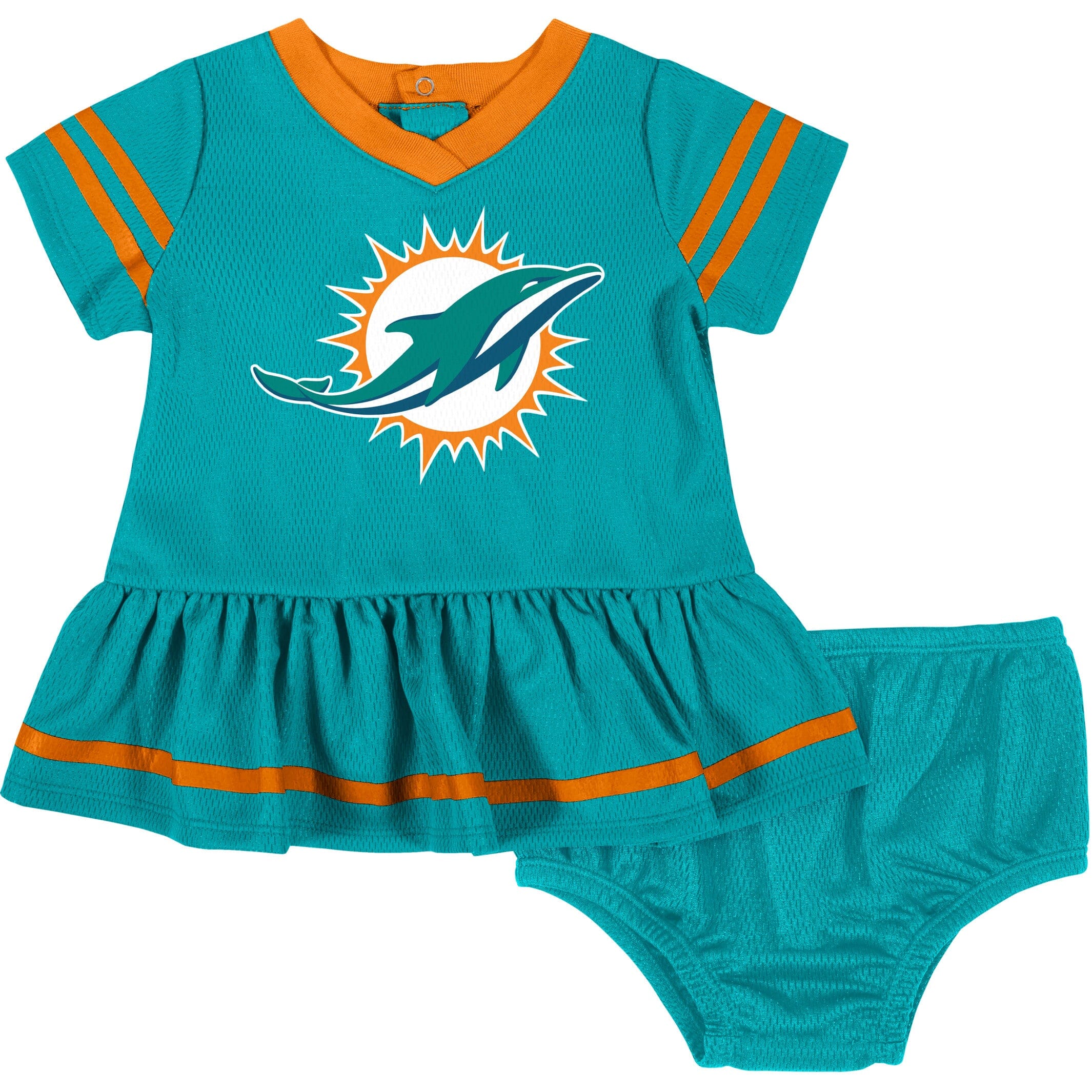NFL 2-Piece Baby Girls Miami Dolphins Dress & Diaper Cover Set - 3-6Mo NFL 2-Piece Baby Girls Miami Dolphins Dress & Diaper Cover Set - 3-6Mo