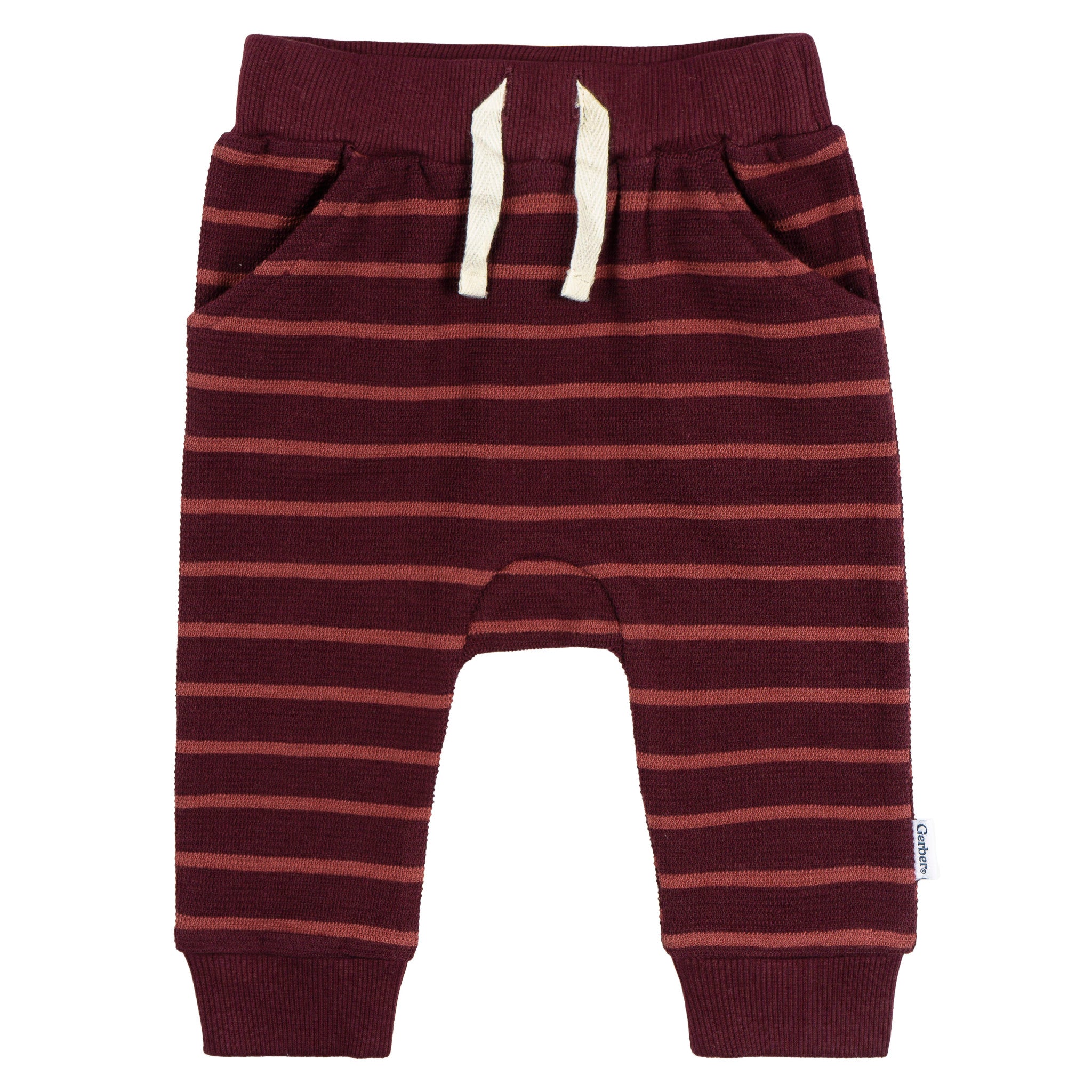 2-Piece Baby Girls Fig Stripe Hooded Jacket & Jogger Set