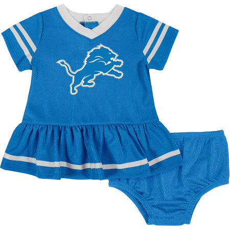 2-Piece Baby Girls Detroit Lions Dress & Diaper Cover Set